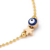 Bead Bracelet Ball Evil Eye Enamel Stainless Steel Lobster Gold Star Heart Z150