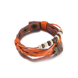 Leather Bracelet 8.5 Inches 14MM Push Button L440