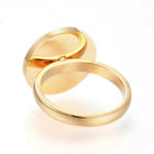 304 Stainless Steel Finger Rings Flat Round Gold Silver Z694