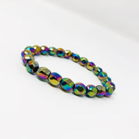 Electroplated Hematite Non-Magnetic Bracelet  Unisex Adjustable Size X4