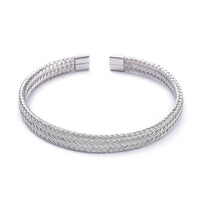 Unisex Stainless Steel Mesh Bangles Cuff Bangles Adjustable Silver Gold Z193