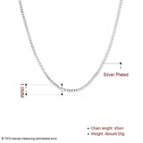 Sterling Silver Plated Necklace Chain Lobster Clasp B363