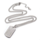 Stainless Steel Initial Pendant Necklace Lobster Chain Alphabet Letter 27" A385