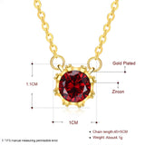 Yellow Gold Plated Necklace Pendant Flower Zirconia 20 Inches 1MM Lobster B179