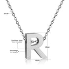 Stainless Steel Women's Unisex 18 Inch Necklace Pendant Letter Lobster Clasp S3