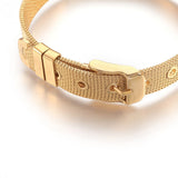 304 Stainless Steel Watch Band Belt Fit Slide Charms Blue Plated 8.5" 10mm A150