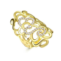 Rose Gold Plated Cocktail Ring For Women B297