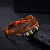 Leather Bracelet Butterfly 8 Inches 15MM Push button  L441