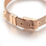 304 Stainless Steel Watch Band Belt Fit Slide Charms Blue Plated 8.5" 10mm A150