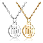 Stainless Steel Pendant Necklace Lobster Zodiac Sign Gold Silver 16.3" 2mm Z578