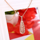 Yellow Gold Plated Necklace Pendant Drop 19 Inches 1MM Lobster Clasp B300