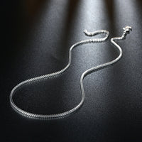 Sterling Silver Plated Necklace Chain Lobster Clasp B365