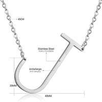 Stainless Steel Women's Unisex 18 Inch Necklace Pendant Letter Lobster Clasp S1