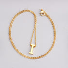 Stainless Steel Women's Unisex 18 Inch Necklace Pendant Letter Lobster Clasp S3