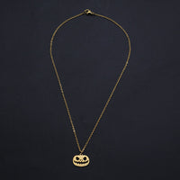 Halloween Stainless Steel Pendant Necklace Lobster Pumpkin Gold Silver 16" Z601