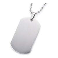 Stainless Steel Pendant Necklace Mirror Surface Rectangle Gold 23.5"  A255