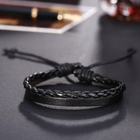 Leather Bracelet Adjustable Size 9MM Lace up  L471