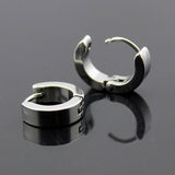 Brass Huggie Hoop Earrings Multi-color Black Rose Gold Silver 4x8.5x2.3mm  P557