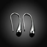 Silver Plated Threader Drop Dangle Hook Rose Yellow Gold Black Earrings L18