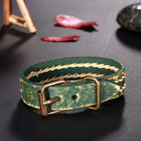 Leather Bracelet Handmade  10 Inches 15MM Belt buckle L479