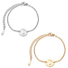 Stainless Steel Bracelet Chains Lobster Alphabet Letter Adjustable 1.5mm P269