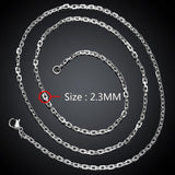 Stainless Steel Necklace Chain Box Chain 20-24 Inches 2.3MM Lobster Clasp B200
