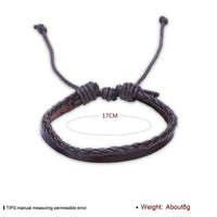 Leather Bracelet Adjustable Size 9MM Lace up  L471