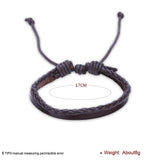 Leather Bracelet Adjustable Size 9MM Lace up  L471
