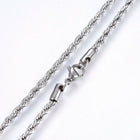 304 Stainless Steel Rope Chain Necklace Lobster Gold 18-20" 2mm  A426