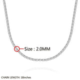 Stainless Steel Necklace Chain Rolo Box Chain 18-20 Inches 2MM Lobster B197