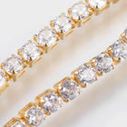 Adjustable Pave Cubic Zirconia Bracelets Bolo Bracelet Slider Gold 8.4"  P502