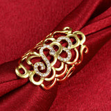 Rose Gold Plated Cocktail Ring For Women B297