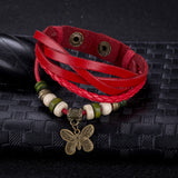 Leather Bracelet 8.5 Inches 14MM Push Button L440