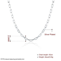 Sterling Silver Plated Necklace Chain 18-24 Inches 2MM Lobster Clasp B361