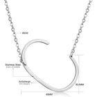 Stainless Steel Women's Unisex 18 Inch Necklace Pendant Letter Lobster Clasp S1