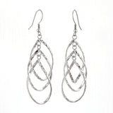 Stainless Steel Dangle Chandelier Earrings Drop Gold Silver 72X75mm P158