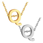 Stainless Steel Women's Unisex 18 Inch Necklace Pendant Letter Lobster Clasp S3