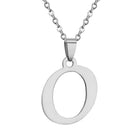 Stainless Steel Women's Unisex 18 Inch Necklace Pendant Letter Lobster Clasp S2