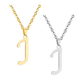 Stainless Steel Women's Unisex 18 Inch Necklace Pendant Letter Lobster Clasp S2