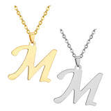 Stainless Steel Women's Unisex 18 Inch Necklace Pendant Letter Lobster Clasp S2