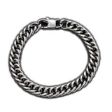 304 Stainless Steel Curb Twisted Chain Bracelet Lobster Silver Gold 10mm A116