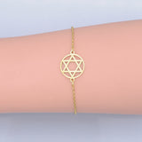 Stainless Steel Bracelet for Jewish Lobster Star of David Silver Ajustable Z211