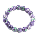 Ocean White Jade Stretch Bracelets 8MM 10MM Beads 2-1/8"(5.3cm)  P523