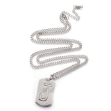 Stainless Steel Initial Pendant Necklace Lobster Chain Alphabet Letter 27" A385