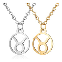 Stainless Steel Pendant Necklace Lobster Zodiac Sign Gold Silver 16.3" 2mm Z578