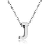 Stainless Steel Women's Unisex 18 Inch Necklace Pendant Letter Lobster Clasp S3