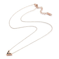 Stainless Steel Initial Pendant Necklace Lobster Letter V 17" Z500