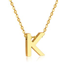 Stainless Steel Women's Unisex 18 Inch Necklace Pendant Letter Lobster Clasp S3
