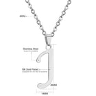 Stainless Steel Women's Unisex 18 Inch Necklace Pendant Letter Lobster Clasp S2