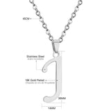 Stainless Steel Women's Unisex 18 Inch Necklace Pendant Letter Lobster Clasp S2